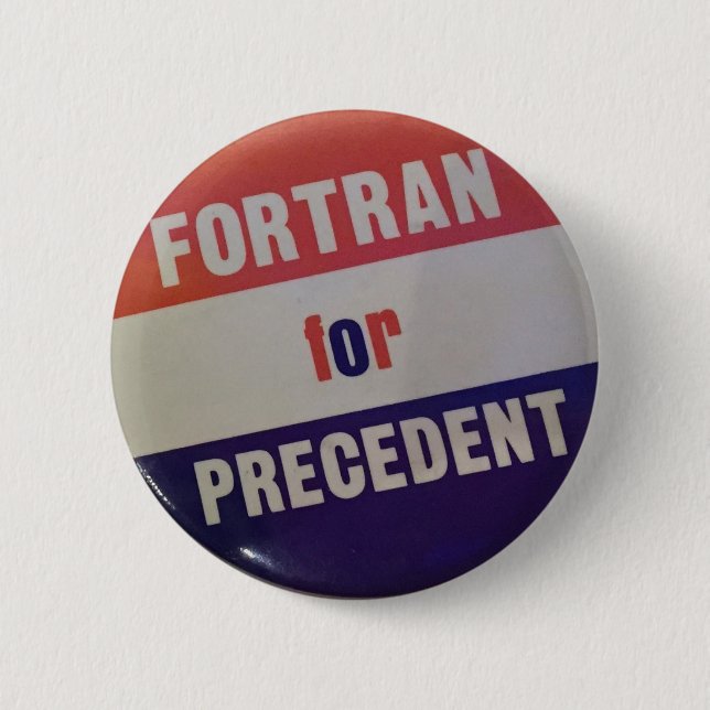 Badge Rond 5 Cm Fortran pour le bouton précédent (Devant)