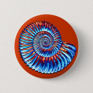 Badge Rond 5 Cm fossile ammonique