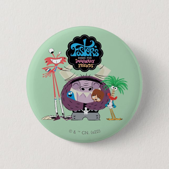 Badge Rond 5 Cm Foster's Home for Imaginary Friends | Groupe Hug (Devant)
