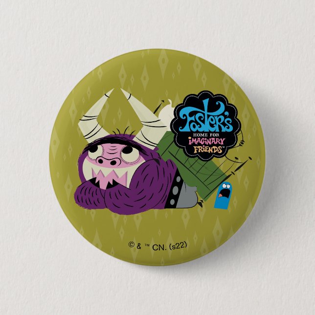 Badge Rond 5 Cm Foster's Home for Imaginary Friends | Sous lit (Devant)