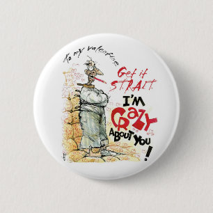 Badge Rond 5 Cm Fou au sujet de vous