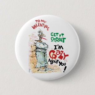 Badge Rond 5 Cm Fou au sujet de vous