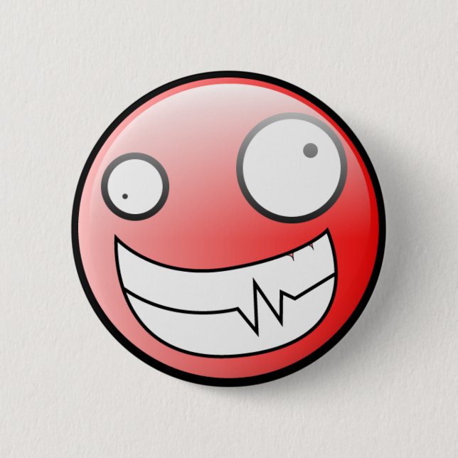Badge Rond 5 Cm Fou impressionnant (Devant)