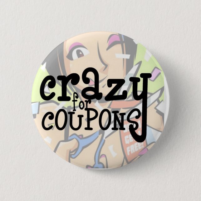 Badge Rond 5 Cm Fou pour des bons - bouton (Devant)