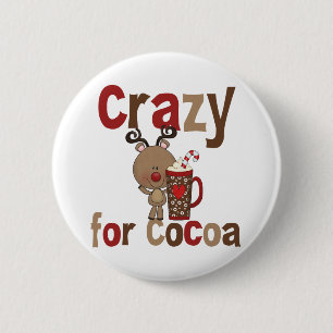 Badge Rond 5 Cm Fou pour le cacao