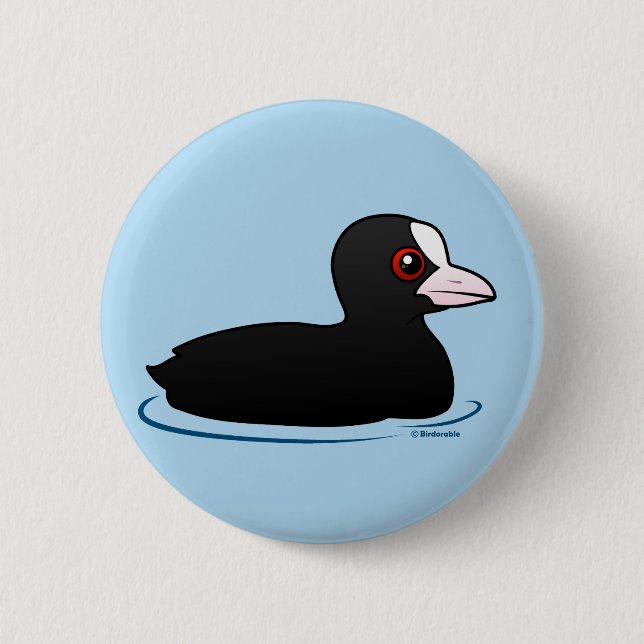 Badge Rond 5 Cm Foulque maroule eurasienne (Devant)