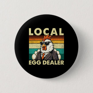 Badge Rond 5 Cm Fournisseur d'œufs local - Fermier d'œufs amateur