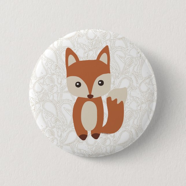 Badge Rond 5 Cm Fox mignon de bébé (Devant)
