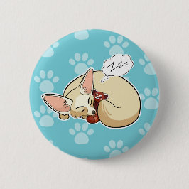 Badge Rond 5 Cm Fox mignon de Fennec dormant avec le panda rouge