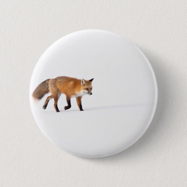 Badge Rond 5 Cm Fox rouge (Devant)
