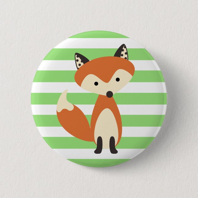 Badge Rond 5 Cm Fox rusé (Devant)