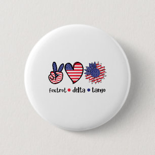 Badge Rond 5 Cm Foxtrots Delta Tangos Drôle Foxtrots Delta Tangos