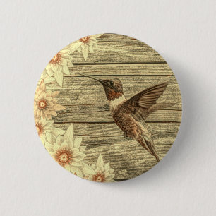 Badge Rond 5 Cm Foyer blanc de la marguerite