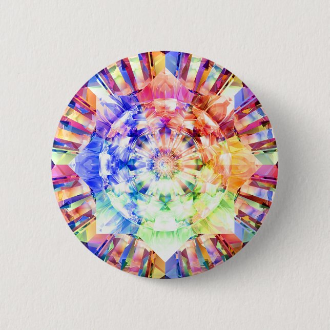 Badge Rond 5 Cm Fractale spectrale (Devant)