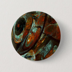 Badge Rond 5 Cm Fractionner l'art Abstrait