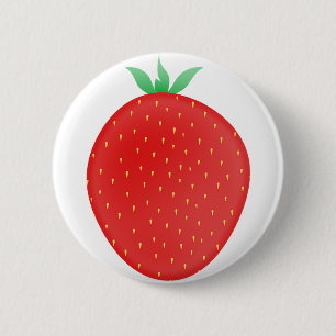 Badge Rond 5 Cm Fraise