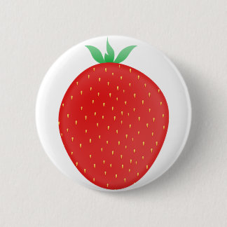 Badge Rond 5 Cm Fraise