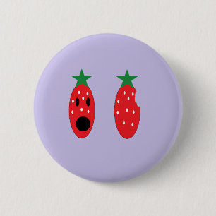 Badge Rond 5 Cm fraise de peu
