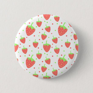 Badge Rond 5 Cm Fraises