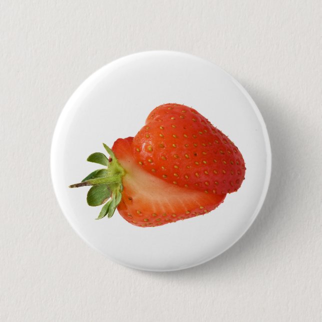 Badge Rond 5 Cm Fraises (Devant)