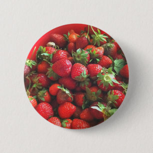 Badge Rond 5 Cm Fraises, fruits rouges