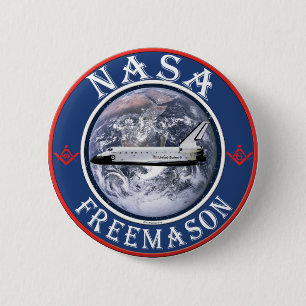 Badge Rond 5 Cm Franc-maçon de la NASA