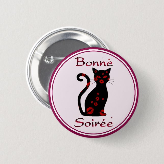 Badge Rond 5 Cm Français : Bouton Bonne Soie (Devant & derrière)