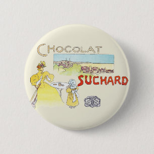 Badge Rond 5 Cm Français Chocolat Victorian Candy Sucre