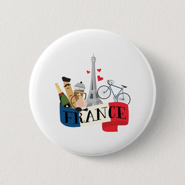 Badge Rond 5 Cm France (Devant)