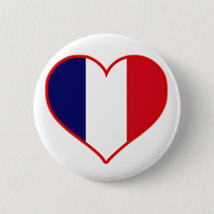 Badge Rond 5 Cm France Love
