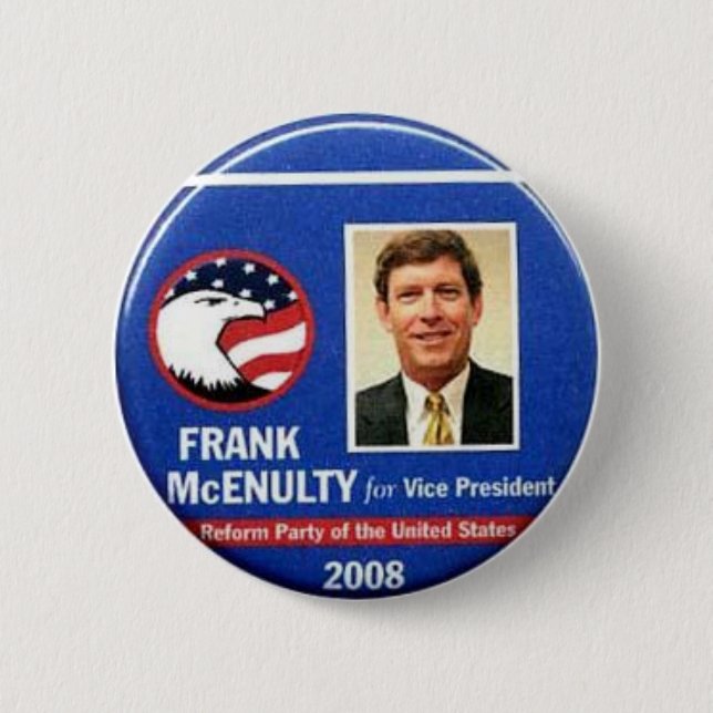 Badge Rond 5 Cm Frank McEnulty pour vice-président Button (Devant)