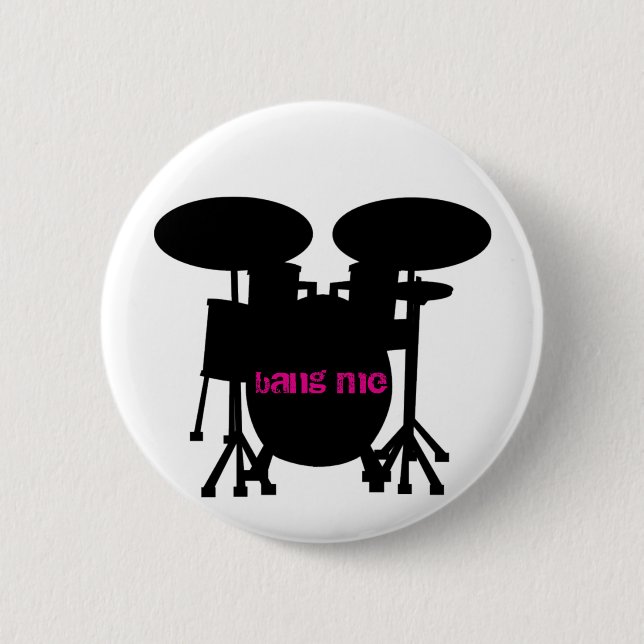 Badge Rond 5 Cm Frappez-moi Pin (Devant)