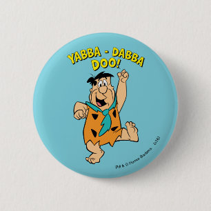 Badge Rond 5 Cm Fred Flintstone Yabba-Dabba Doo !