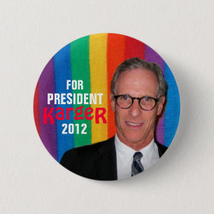 Badge Rond 5 Cm Fred Karger pour le bouton du président 2012