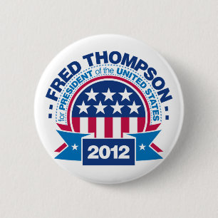 Badge Rond 5 Cm Fred Thompson pour le président 2012