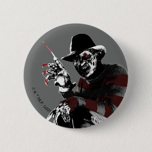 Badge Rond 5 Cm Freddy contre Jason   Freddy Seeing Red
