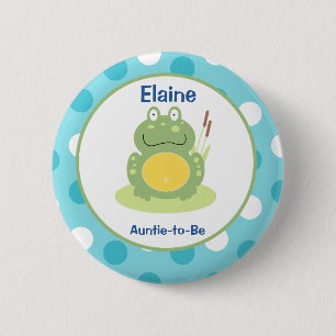 Badge Rond 5 Cm Freddy la grenouille étiquette de nom Customisée B