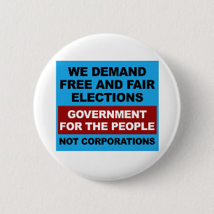 Badge Rond 5 Cm Free and Fair Elections