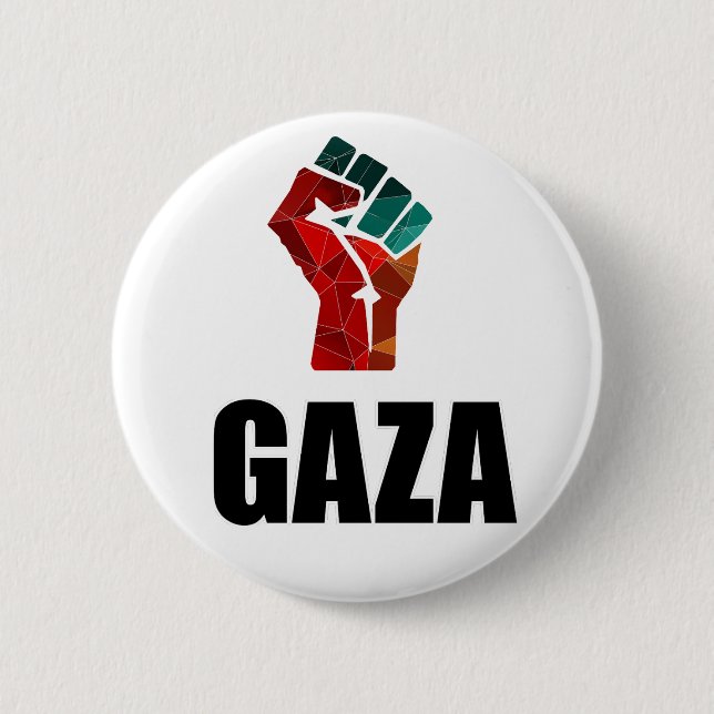Badge Rond 5 Cm Free Gaza Palestine (Devant)