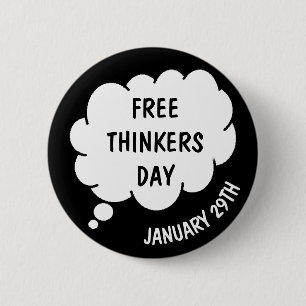 Badge Rond 5 Cm Free Thinkers Day est le 29 janvier