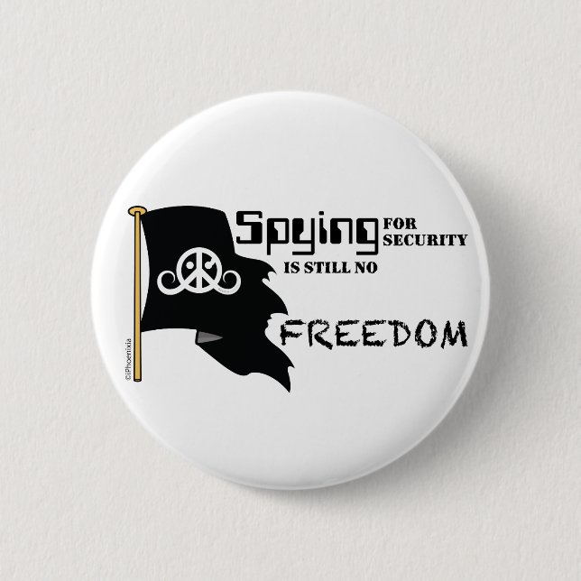 Badge Rond 5 Cm Freedom button (round 2.25" Spying Freedom) (Devant)
