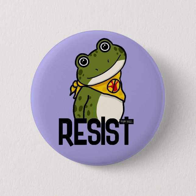Badge Rond 5 Cm Freedom Frog Button (Devant)