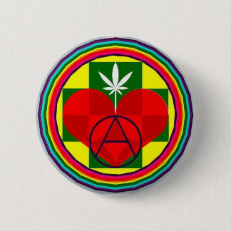 Badge Rond 5 Cm FREEDOM LOVE and JOY