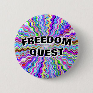 Badge Rond 5 Cm Freedom Quest