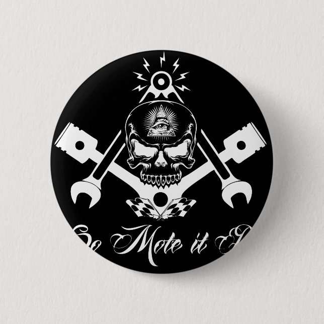 Badge Rond 5 Cm Freemason-Widows-Sons-Masonic-Hotrod-Logo-20160407 (Devant)