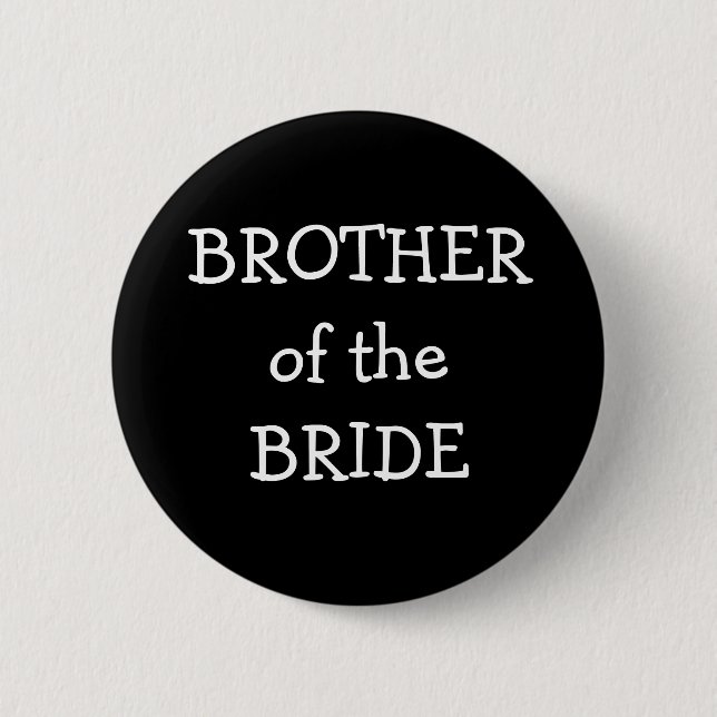 Badge Rond 5 Cm Frère de la jeune mariée (Devant)