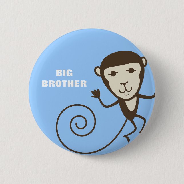 Badge Rond 5 Cm Frère de singe lunatique (Devant)