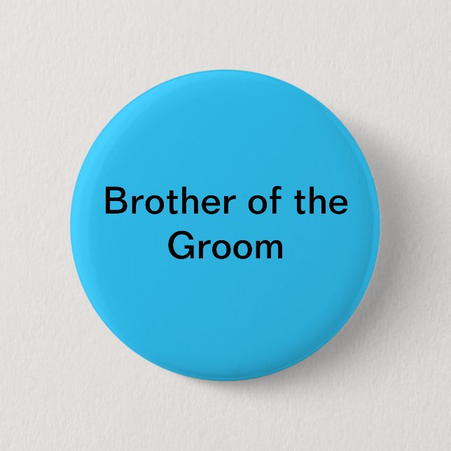 Badge Rond 5 Cm Frère du bouton de marié (Devant)