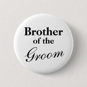 Badge Rond 5 Cm Frère élégant des boutons de marié