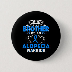 BADGE ROND 5 CM FRÈRE FIER D'UN GUERRIER ALOPÉCIEN